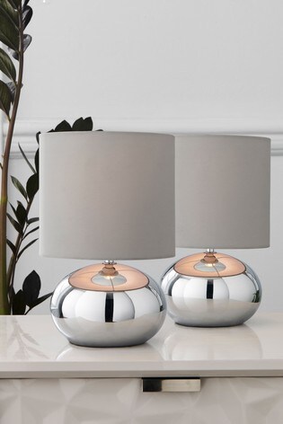 grey bedside table lamps