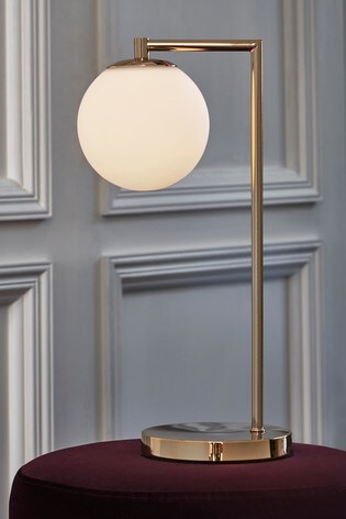 glass orb table lamp