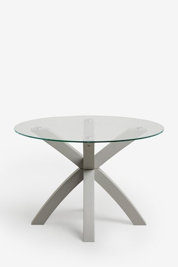 Oak And Glass Round Dining Table, Oak And Glass Round Dining Table Next