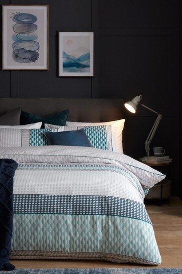 2 Pack Teal Blue Reversible Mini, Teal And Grey Duvet Cover