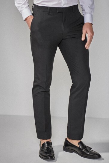 skinny black tuxedo pants