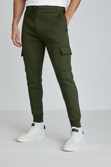 green cargo joggers