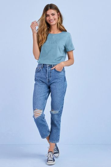 Buy Dark Blue Ripped Straight Leg Jeans From The Next Uk Online Shop