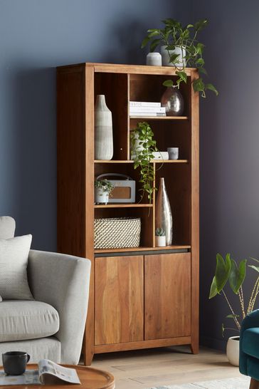 Amsterdam Acacia Wood Bookcase From, Dark Brown Bookcase Uk
