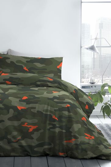 Bedlam Camouflage Duvet Cover And, Grey Camouflage Bedding Set