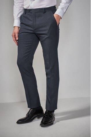 navy slim fit trousers