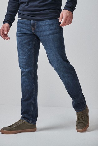 slim straight flex jeans
