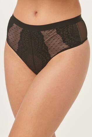 high waist lace thongs