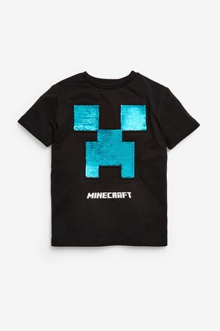 Buy Minecraft Sequin T Shirt 4 14yrs From The Next Uk Online Shop