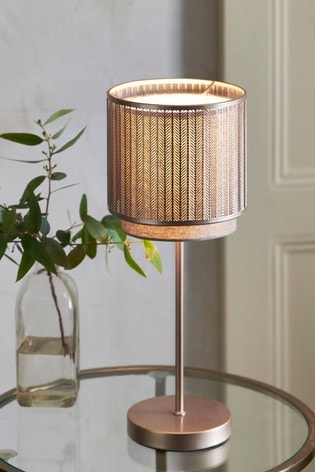 Rose gold touch lamp