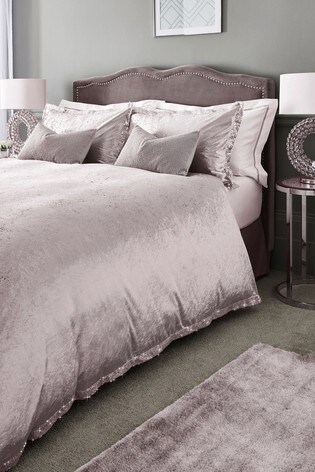 Buy Velvet Sequin Border Duvet Cover And Pillowcase Set From The Next Uk Online Shop Contemporary bedroom with vibrant pink bedding. velvet sequin border duvet cover and pillowcase set