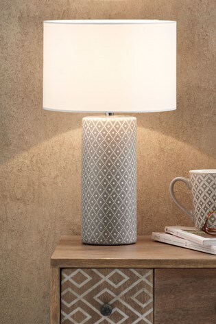 Geo Table Lamp From The Next Uk, Large Silver Base Table Lamps