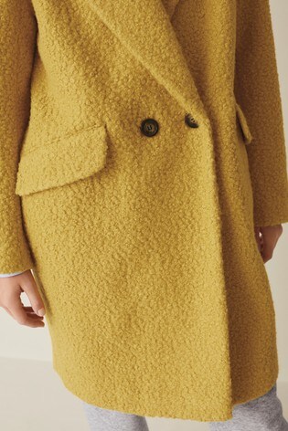 Buy Ochre Bouclé Coat from Next Norway