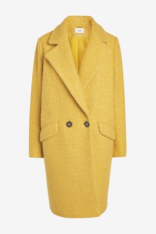 Buy Ochre Bouclé Coat from Next Norway