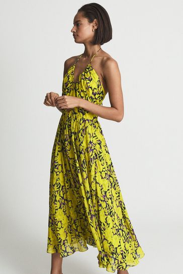 reiss orla dress yellow