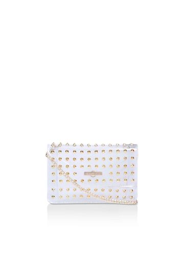 carvela white clutch bag