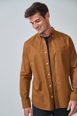 tan oxford shirt
