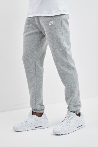 white and grey nike joggers