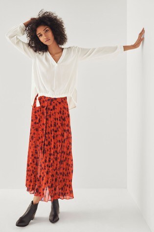 Buy Next Mix Drawcord V Neck Blouse From The Next Uk Online Shop