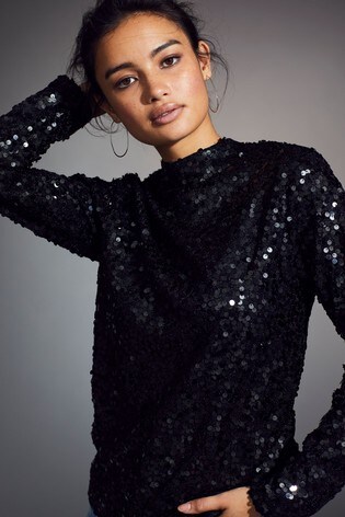 long sequin top
