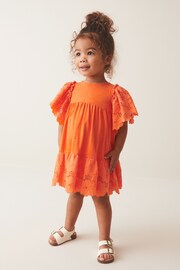 Orange Broderie Dress (3mths-7yrs) - Image 1 of 5