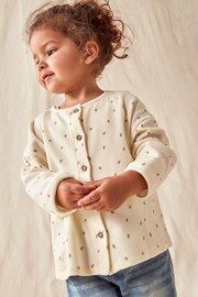 Neutral Spot Textured Cardigan (3mths-7yrs) - Image 1 of 8