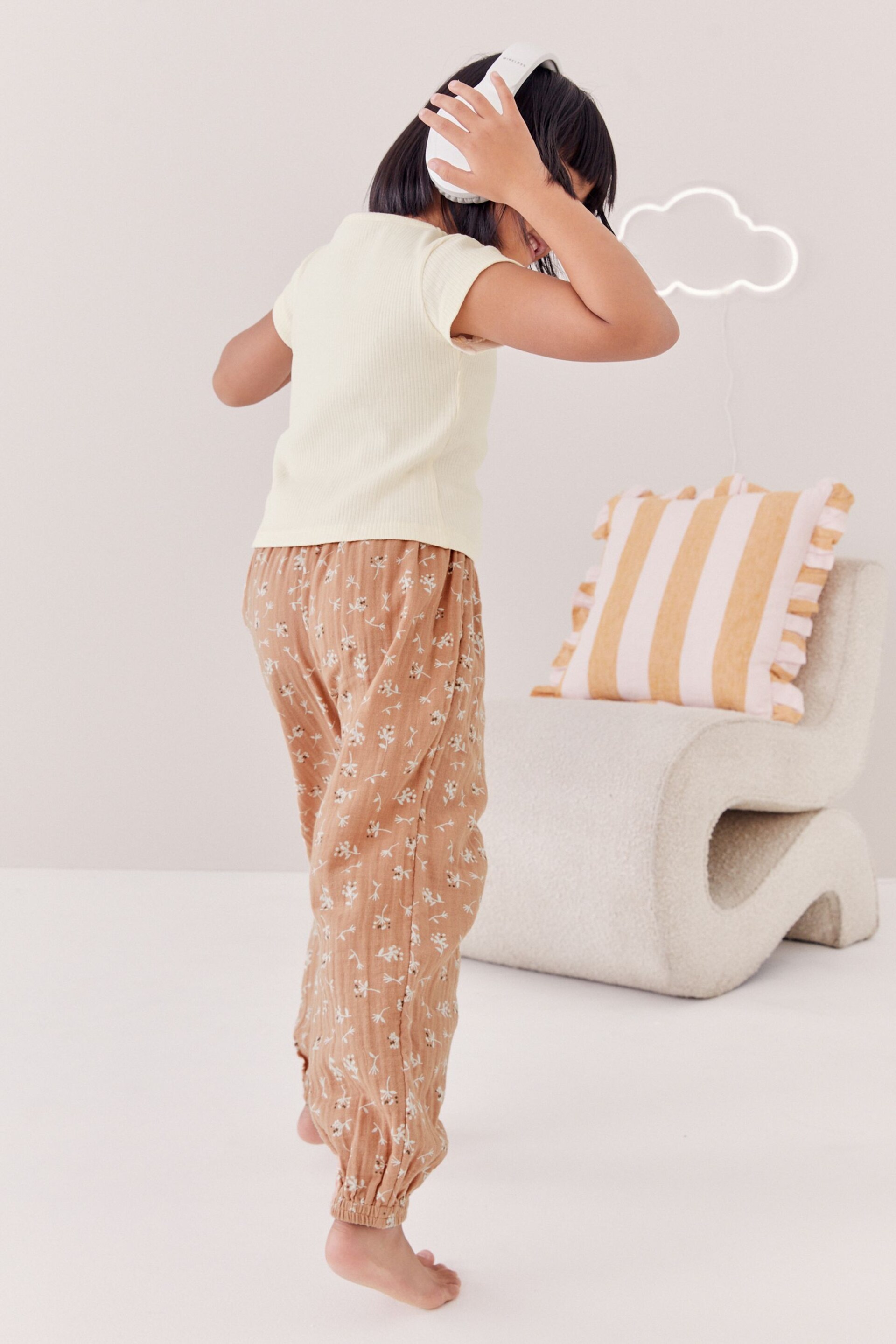 Neutral Jogger Pyjamas (3-16yrs) - Image 1 of 8