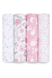 aden + anais ma fleur Large Cotton Muslin Blankets 4 Pack - Image 1 of 5