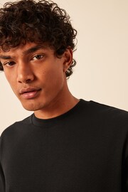 Black Textured T-Shirt - Image 1 of 8