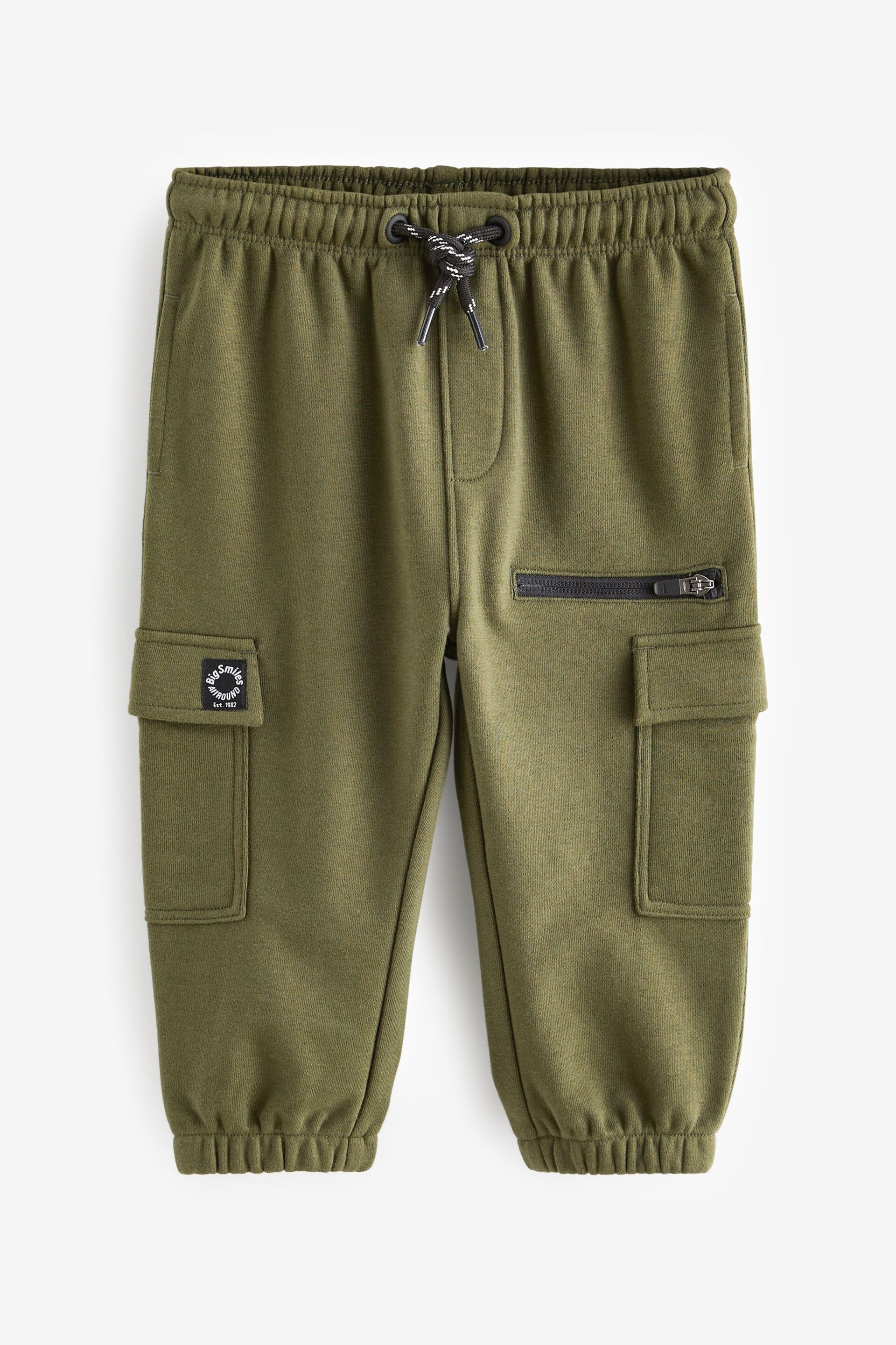 Khaki Green Patch Pocket Utility Joggers (3mths-7yrs) - Image 1 of 3