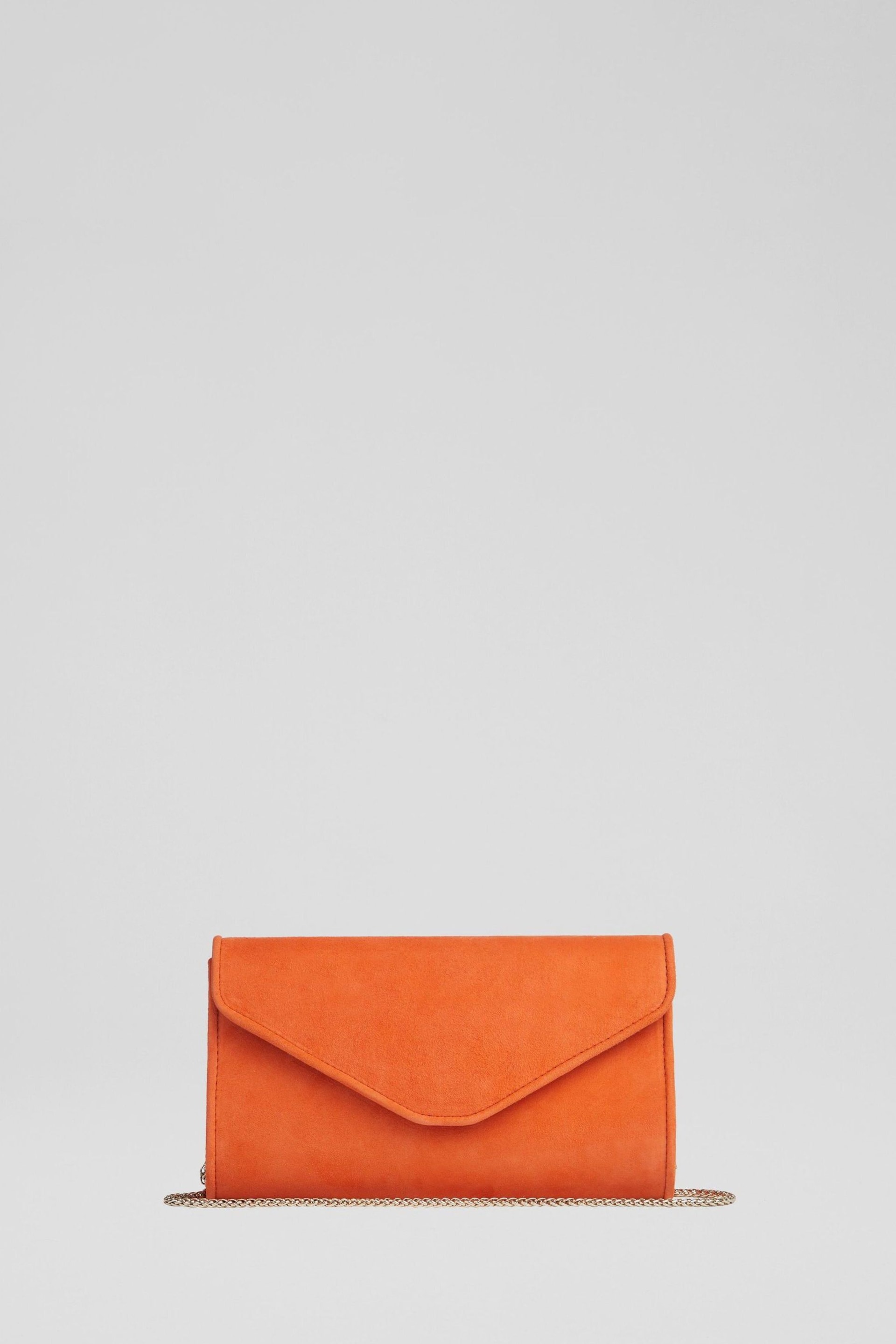 LK Bennett Suede Clutch Bag - Image 1 of 3