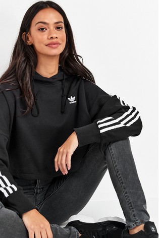 adidas originals adicolour 3 stripe pull over hoodie