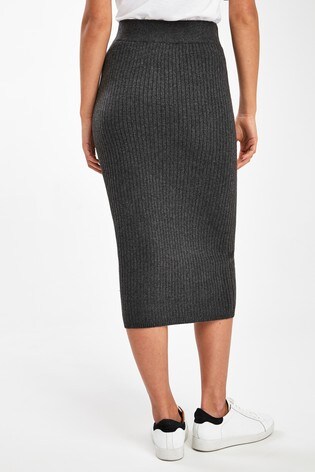 Buy F F Charcoal Bryce Rib Skirt From The Next Uk Online Shop