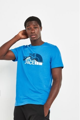 the north face blue t shirt