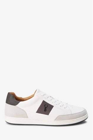 Buy White Side Stripe Trainers from the 