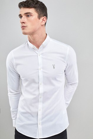 skinny fit white shirt