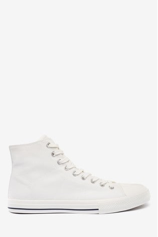 high top canvas trainers