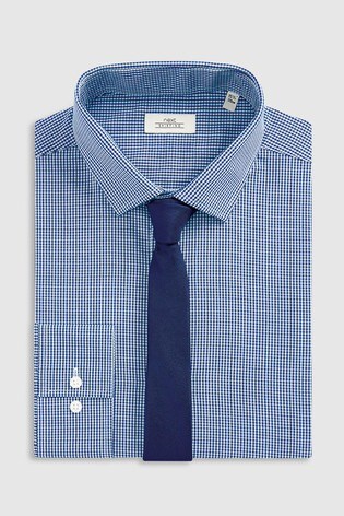 gingham shirt tie