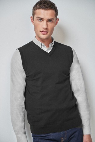 v neck vest jumper
