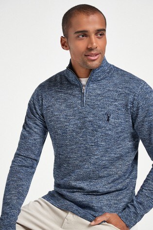 next zip neck jumper