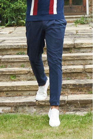 stretch tapered trousers