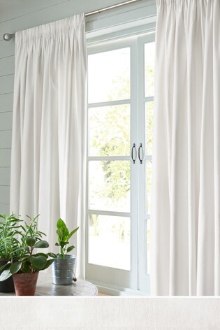 Buy Cotton Pencil Pleat Lined Curtains From Next Qatar