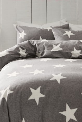 Buy Brushed Cotton Stars Duvet Cover And Pillowcase Set From Next