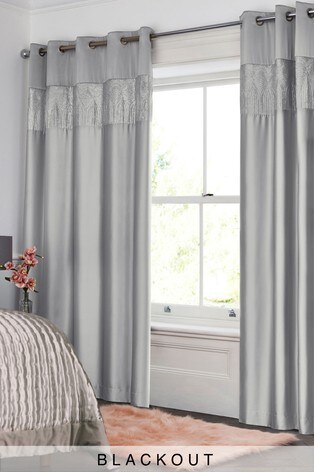 Buy Lipsy Sequin Panel Blackout Eyelet Curtains From The