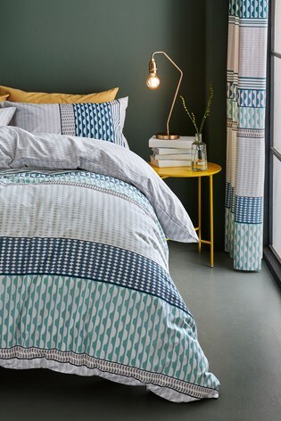 Buy 2 Pack Mini Geo Stripe Duvet Cover And Pillowcase Set From