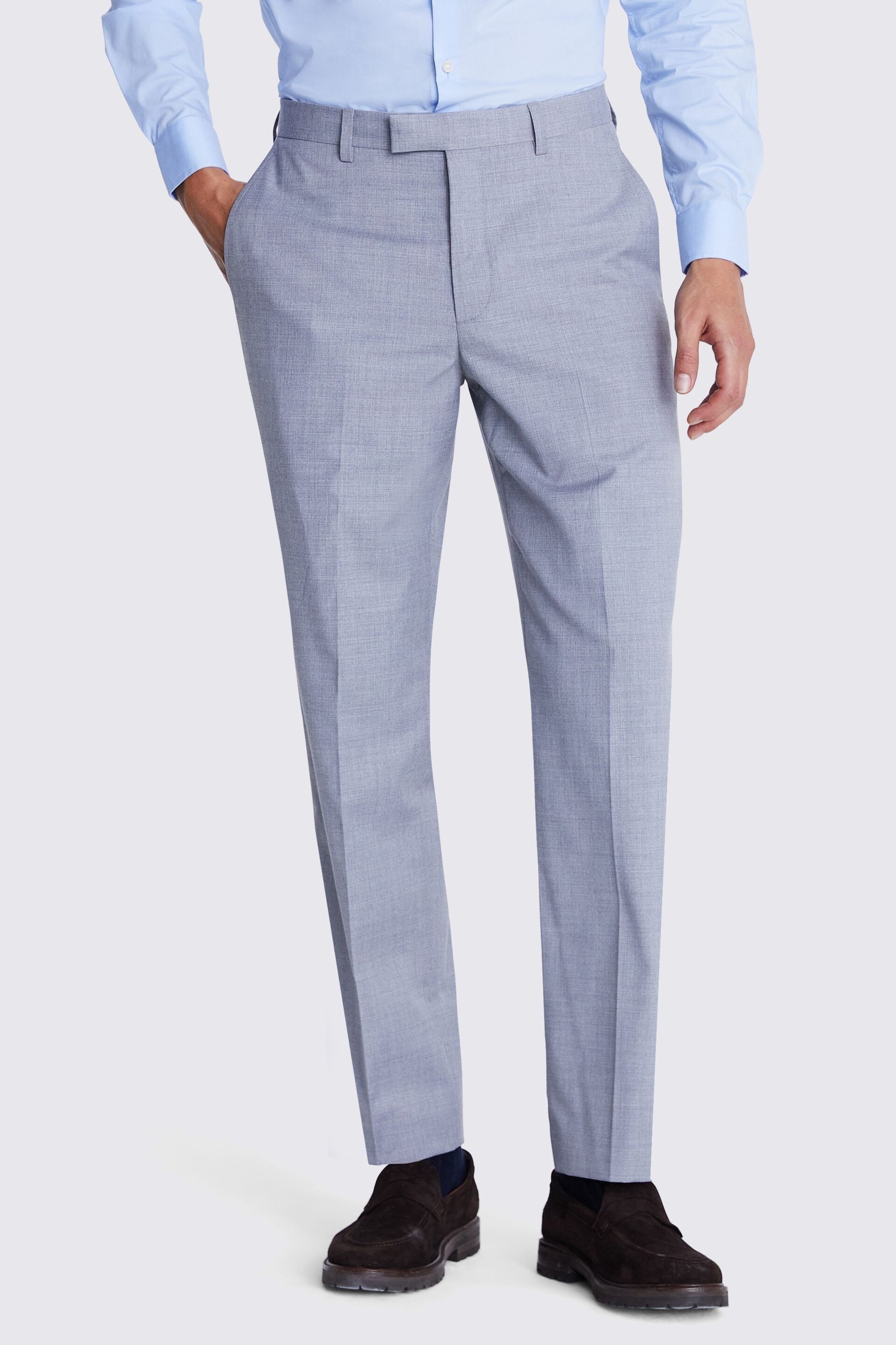 Grey Stretch Suit: Trousers - Image 1 of 3