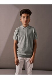 Minerals Short Sleeved Bubble Texture Polo Shirt (3-16yrs) - Image 1 of 6
