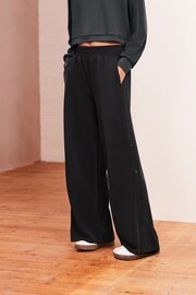 Charcoal Grey Soft Jersey Popper Side Trousers - Image 1 of 7