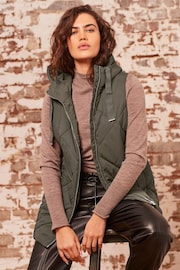 Khaki Green Quilted Gilet - Image 1 of 7
