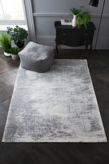 Modern Plain Grey Flatweave Rug Durable Zero Pile Living Room Rugs Outdoor Mats 